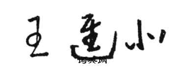 骆恒光王进北草书个性签名怎么写