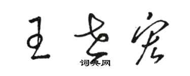 骆恒光王世宏草书个性签名怎么写