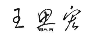 骆恒光王思宏草书个性签名怎么写