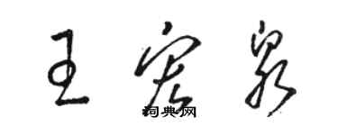 骆恒光王宏泉草书个性签名怎么写
