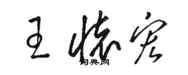 骆恒光王怀宏草书个性签名怎么写