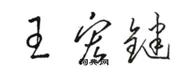 骆恒光王宏键草书个性签名怎么写