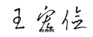 骆恒光王宏俭草书个性签名怎么写