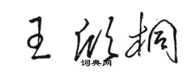 骆恒光王欣桐草书个性签名怎么写