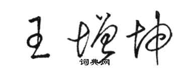 骆恒光王增坤草书个性签名怎么写