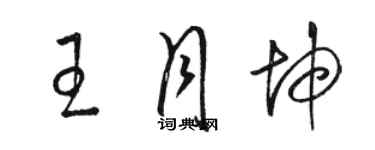 骆恒光王月坤草书个性签名怎么写