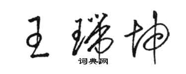 骆恒光王瑞坤草书个性签名怎么写