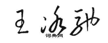 骆恒光王冰驰草书个性签名怎么写