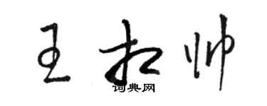 骆恒光王相帅草书个性签名怎么写