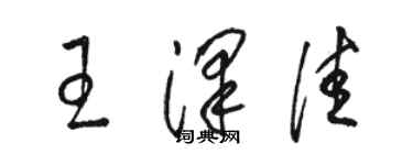 骆恒光王泽佳草书个性签名怎么写
