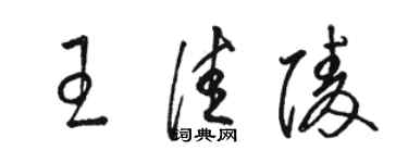 骆恒光王佳陵草书个性签名怎么写
