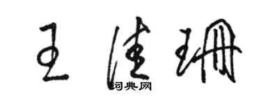 骆恒光王佳珊草书个性签名怎么写