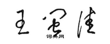 骆恒光王闽佳草书个性签名怎么写