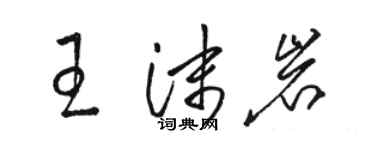 骆恒光王沫岩草书个性签名怎么写