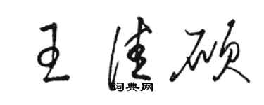 骆恒光王佳硕草书个性签名怎么写