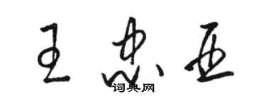骆恒光王忠亚草书个性签名怎么写
