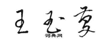 骆恒光王玉庆草书个性签名怎么写
