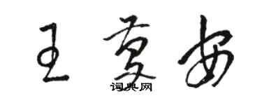 骆恒光王庆安草书个性签名怎么写