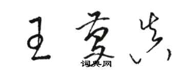 骆恒光王庆真草书个性签名怎么写