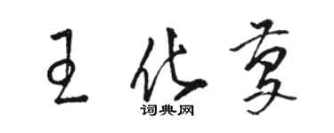 骆恒光王化庆草书个性签名怎么写