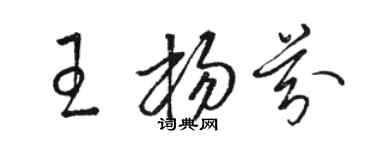 骆恒光王杨芬草书个性签名怎么写