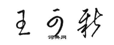 骆恒光王可新草书个性签名怎么写