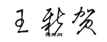 骆恒光王新贺草书个性签名怎么写