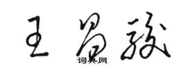 骆恒光王昌骏草书个性签名怎么写