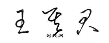 骆恒光王其君草书个性签名怎么写