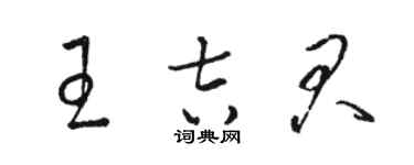 骆恒光王吉君草书个性签名怎么写