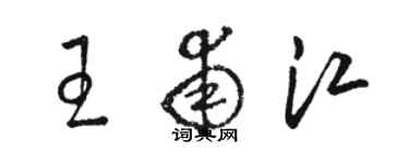 骆恒光王甫江草书个性签名怎么写