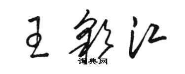 骆恒光王彩江草书个性签名怎么写