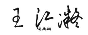 骆恒光王江凝草书个性签名怎么写