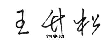 骆恒光王竹松草书个性签名怎么写