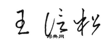 骆恒光王信松草书个性签名怎么写