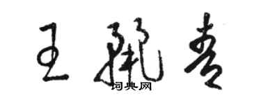 骆恒光王丽青草书个性签名怎么写