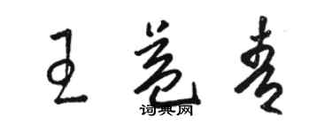 骆恒光王益青草书个性签名怎么写