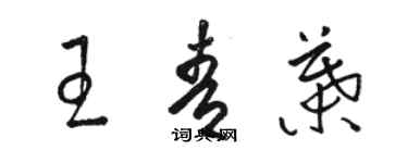 骆恒光王青叶草书个性签名怎么写
