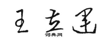 骆恒光王立运草书个性签名怎么写