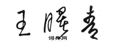 骆恒光王曙青草书个性签名怎么写
