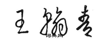 骆恒光王翰青草书个性签名怎么写
