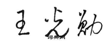 骆恒光王光勋草书个性签名怎么写