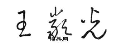 骆恒光王严光草书个性签名怎么写