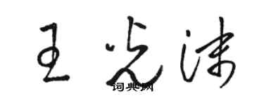 骆恒光王光沫草书个性签名怎么写