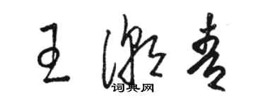 骆恒光王潮青草书个性签名怎么写