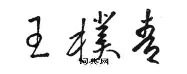 骆恒光王朴青草书个性签名怎么写