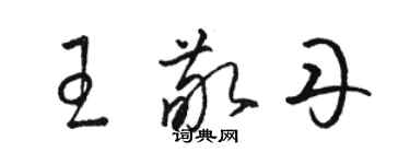 骆恒光王敬丹草书个性签名怎么写