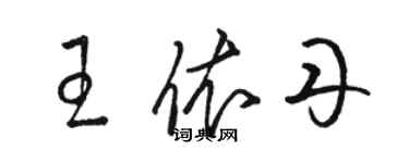 骆恒光王依丹草书个性签名怎么写