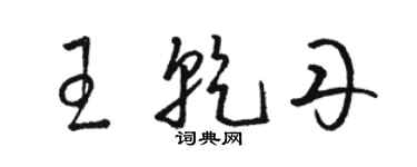 骆恒光王乾丹草书个性签名怎么写