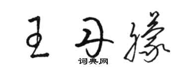 骆恒光王丹朦草书个性签名怎么写